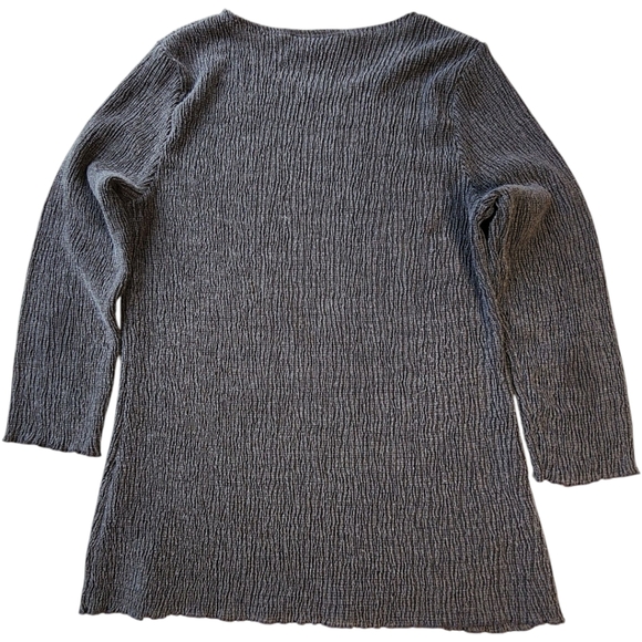 Croft & Barrow Stretch Womens Large 3/4 Sleeve Basic Plain Top Gray - Picture 3 of 6